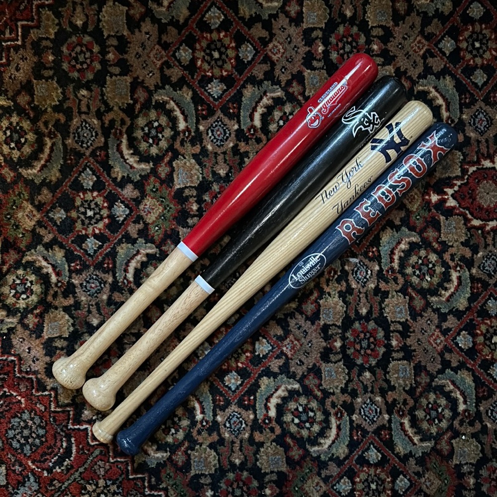 American League Mini Bats - Lot of 4